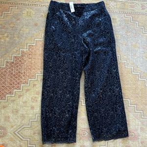 J Crew, Size 12, lace, pull on cropped pants
